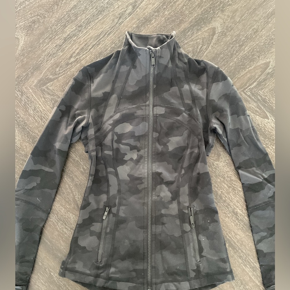 lululemon athletica Black Camouflage Long Sleeve Top